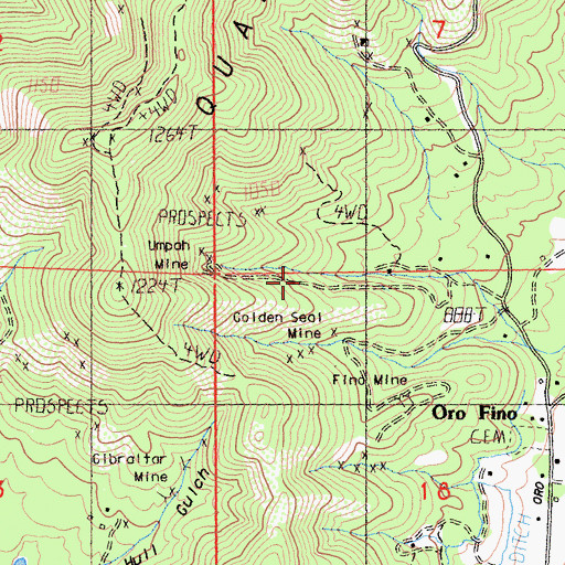 Topographic Map of Providence Mine, CA
