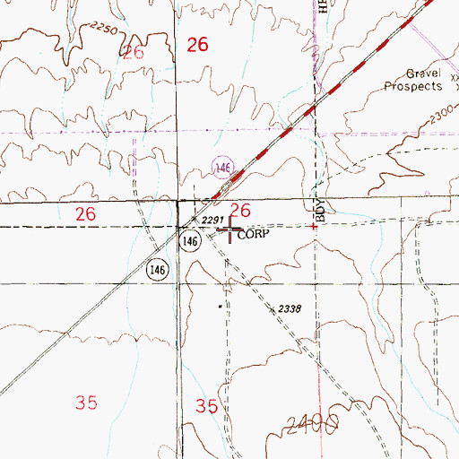 Topographic Map of Seven Hills Post Office, NV