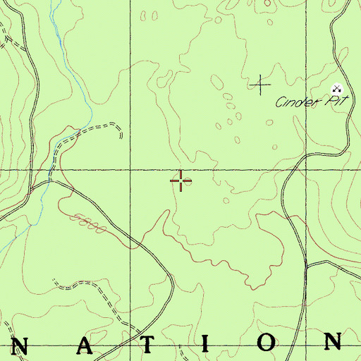 Topographic Map of Tilted Rock Lava Flow, CA