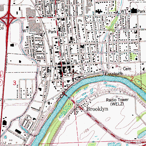 Topographic Map of Belzoni Post Office, MS