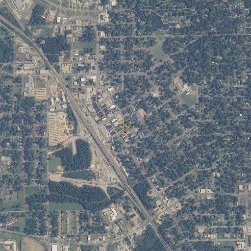 Aerial/Satellite Image of Amory Post Office, MS