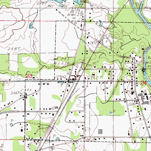 Topographic Map of Enterprise Post Office, MS