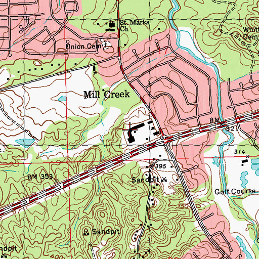 Topographic Map of Reservoir Post Office, MS