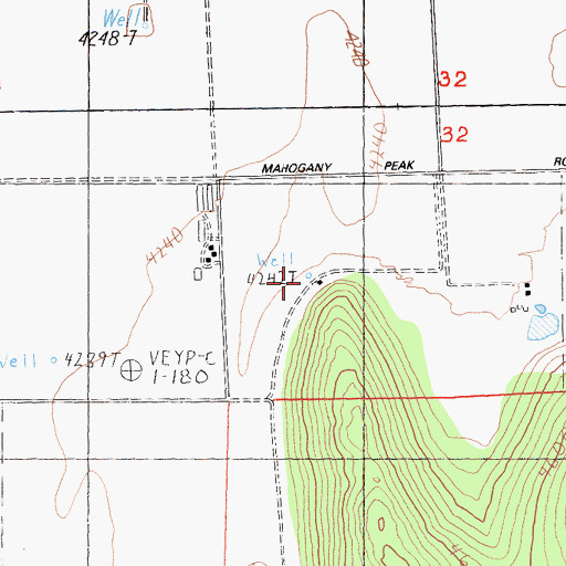 Topographic Map of Delis Ranch, CA