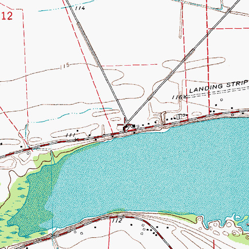 Topographic Map of Chatham Community Post Office, MS