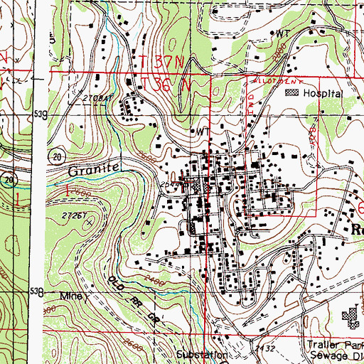 Topographic Map of Republic Police Department, WA