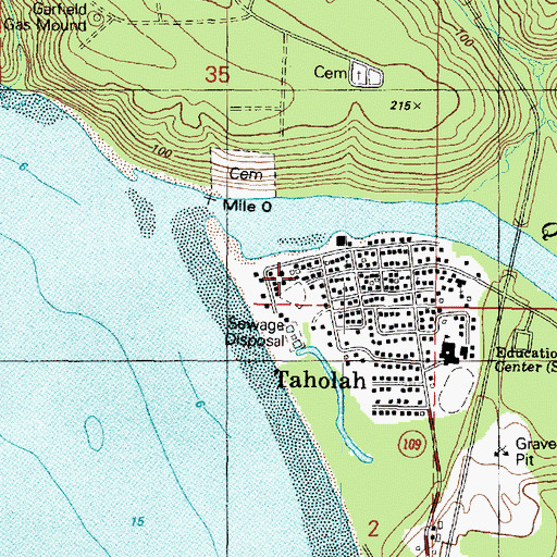 Topographic Map of Quinault Nation Police Department, WA