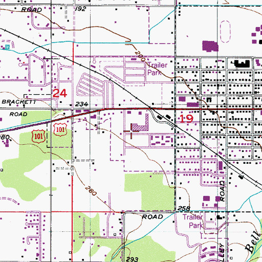 Topographic Map of Clallam County Sheriff Department East Detachment, WA