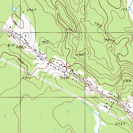 Topographic Map of Eddington Post Office, ME