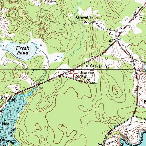 Topographic Map of Cushing Post Office, ME