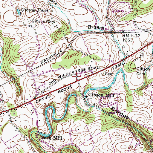 Topographic Map of Thomas Walker Volunteer Fire Department Station 2, VA