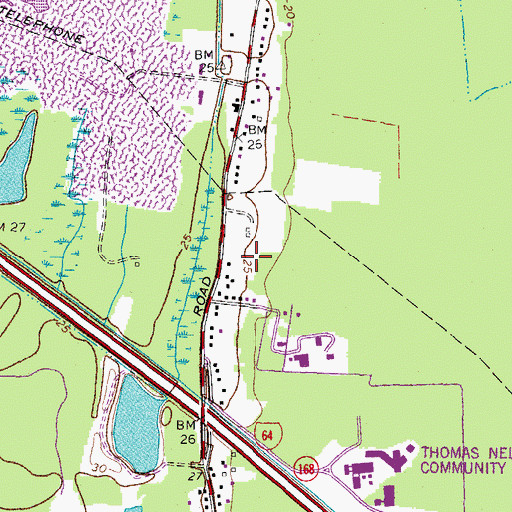 Topographic Map of Hampton Fire and Rescue Station 11 Big Bethel, VA