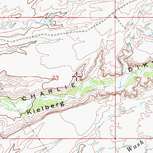 Topographic Map of Charlie Dike, AZ