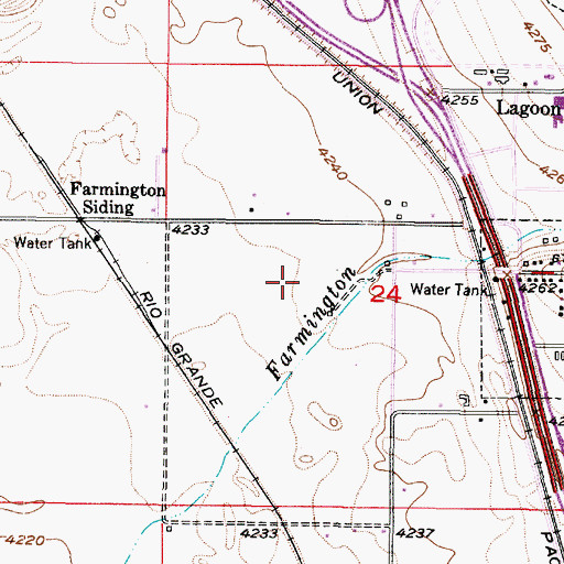 Topographic Map of Davis County Jail, UT