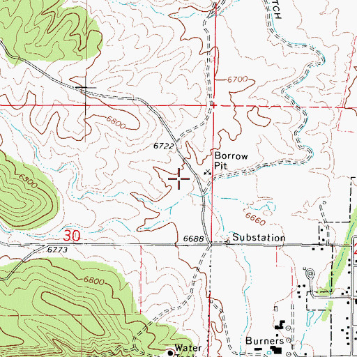 Topographic Map of Garfield County Jail, UT