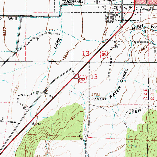 Topographic Map of Sanpete County Jail, UT
