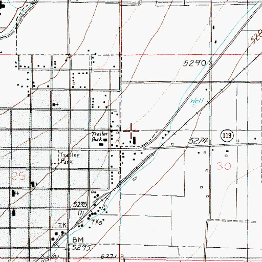 Topographic Map of Sevier County Jail, UT