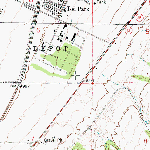 Topographic Map of Tooele County Sheriff, UT