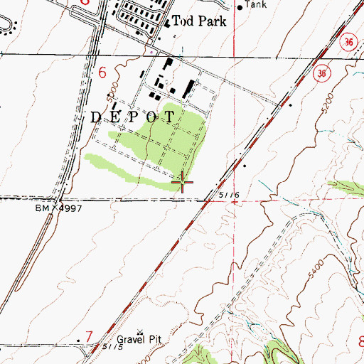 Topographic Map of Tooele County Detention Center, UT