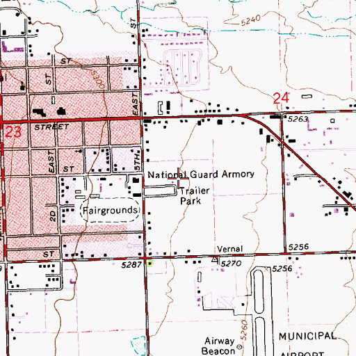 Topographic Map of Utah Highway Patrol Section 5, UT