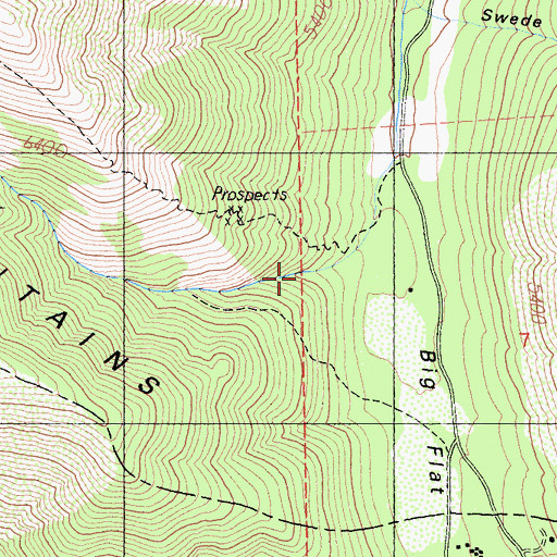 Topographic Map of Packers Gulch, CA