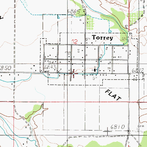 Topographic Map of Torrey Post Office, UT