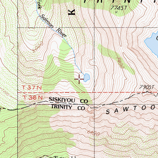 Topographic Map of Moraine Lake, CA
