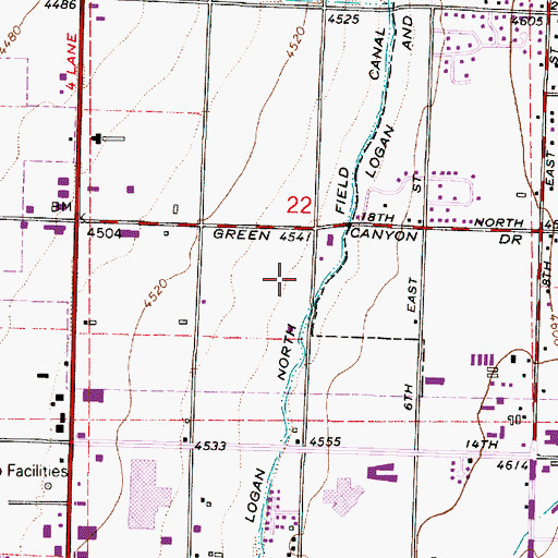Topographic Map of North Logan Post Office, UT