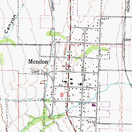 Topographic Map of Mendon Post Office, UT