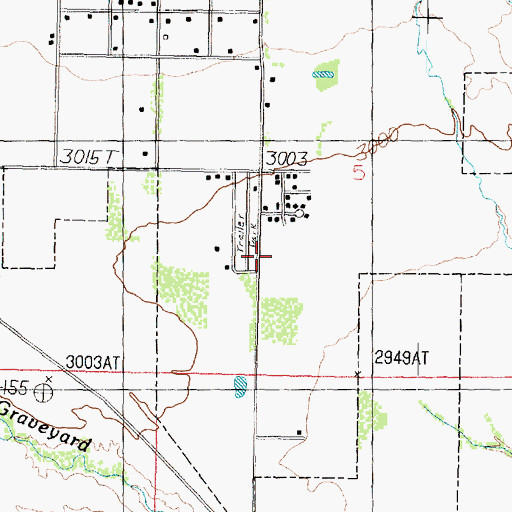 Topographic Map of Ivins Post Office, UT