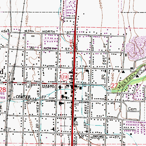 Topographic Map of Smithfield Post Office, UT