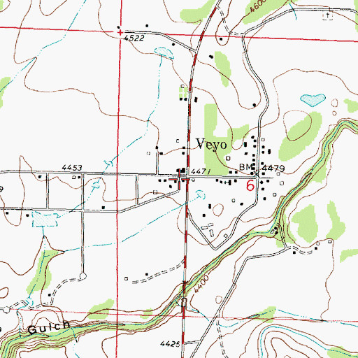 Topographic Map of Veyo Post Office, UT
