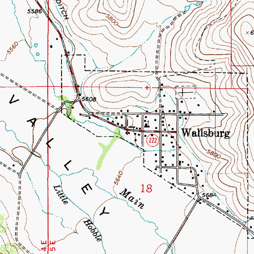 Topographic Map of Wallsburg Post Office, UT