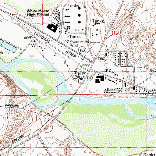 Topographic Map of Montezuma Creek Post Office, UT