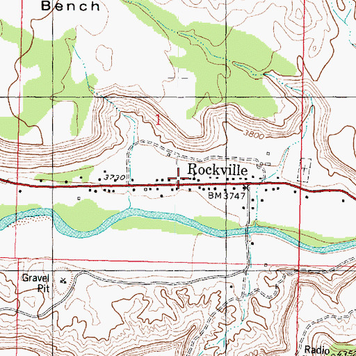 Topographic Map of Rockville Post Office, UT