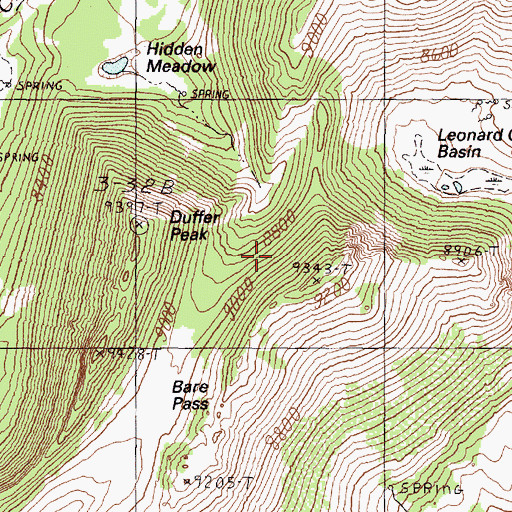 Topographic Map of Pine Forest Range Wilderness, NV