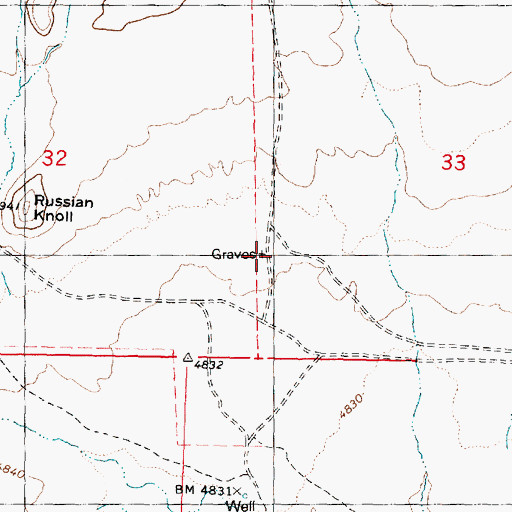 Topographic Map of Russian Settlement Celmetery, UT
