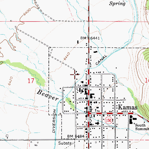Topographic Map of Kamas Bible Church Cemetery, UT