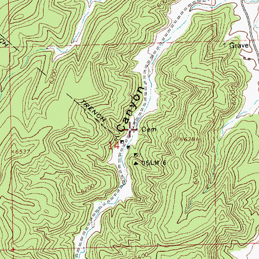 Topographic Map of Dragon Cemetery, UT