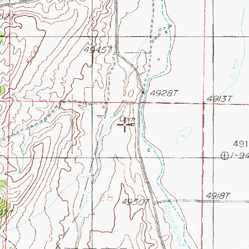 Topographic Map of Mills Cemetery, UT
