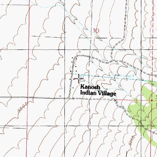 Topographic Map of Kanosh Indian Village, UT