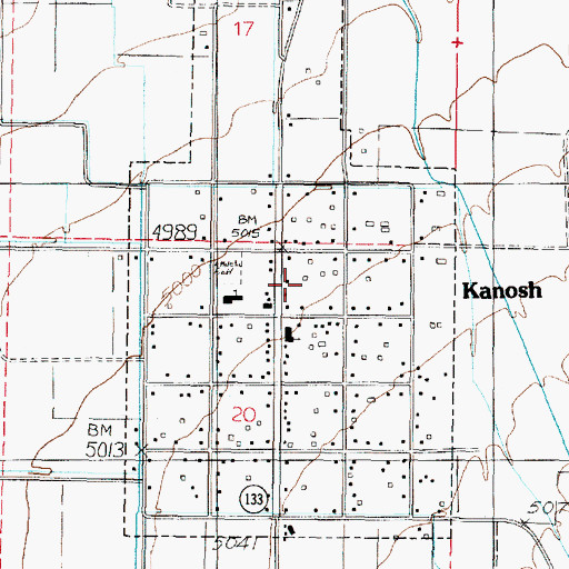 Topographic Map of Hockman Cemetery, UT