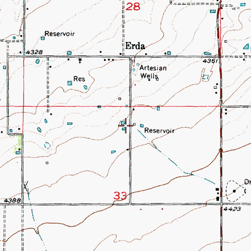 Topographic Map of Erda Pioneer Cemetery, UT