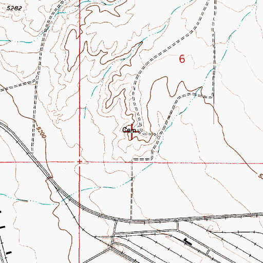 Topographic Map of Johnson Cemetery, UT