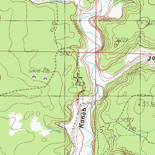 Topographic Map of Angels Rest at Best Friends, UT