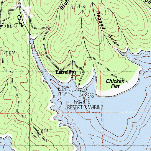 Topographic Map of Estrellita, CA
