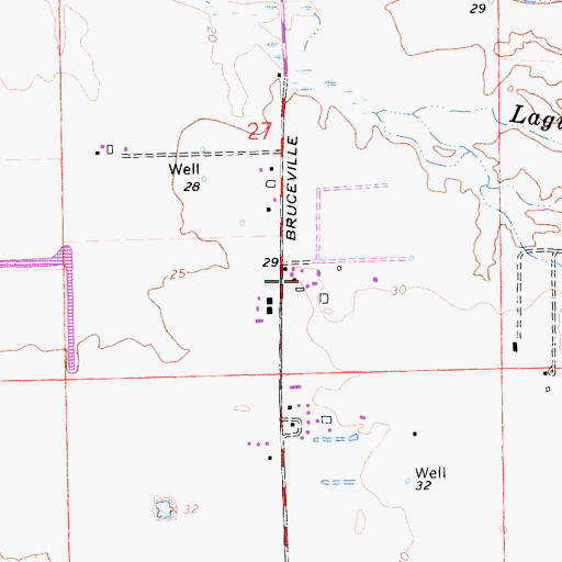 Topographic Map of Laguna Post Office, CA