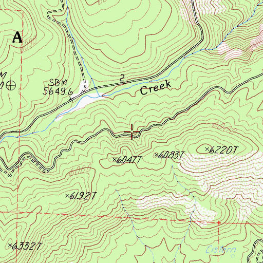Topographic Map of Hume Post Office, CA