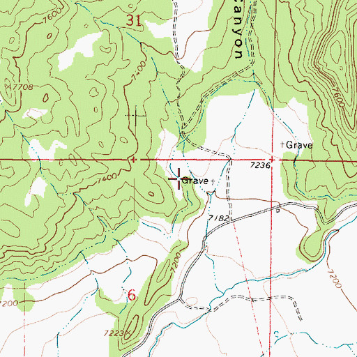 Topographic Map of Roundy Cemetery, UT