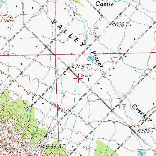 Topographic Map of Castle Valley Cemetery, UT